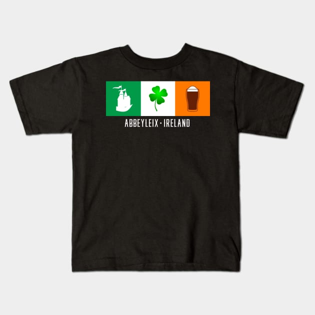 Abbeyleix Ireland, Gaelic - Irish Flag Kids T-Shirt by Eire